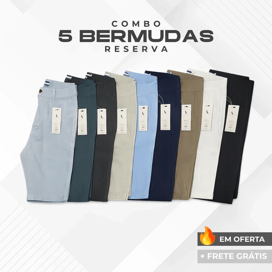 Kit 5 Bermudas Reserva